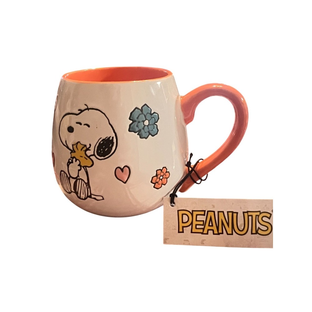 Peanuts Snoopy valentine day coffee/tea mug 20oz hearts and flowers